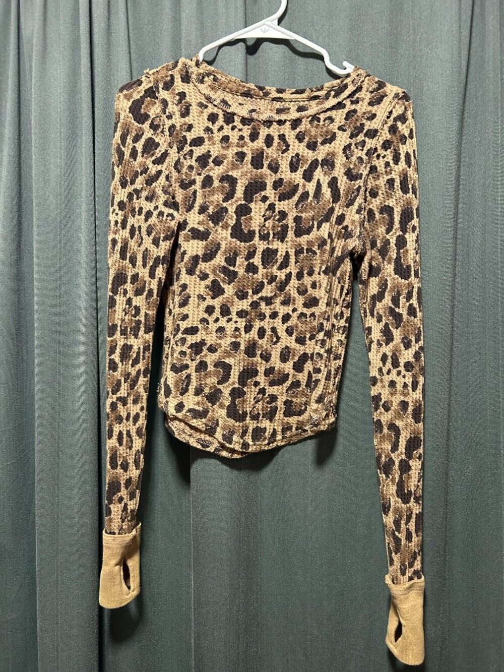 Free People Cheetah Long Sleeve Top